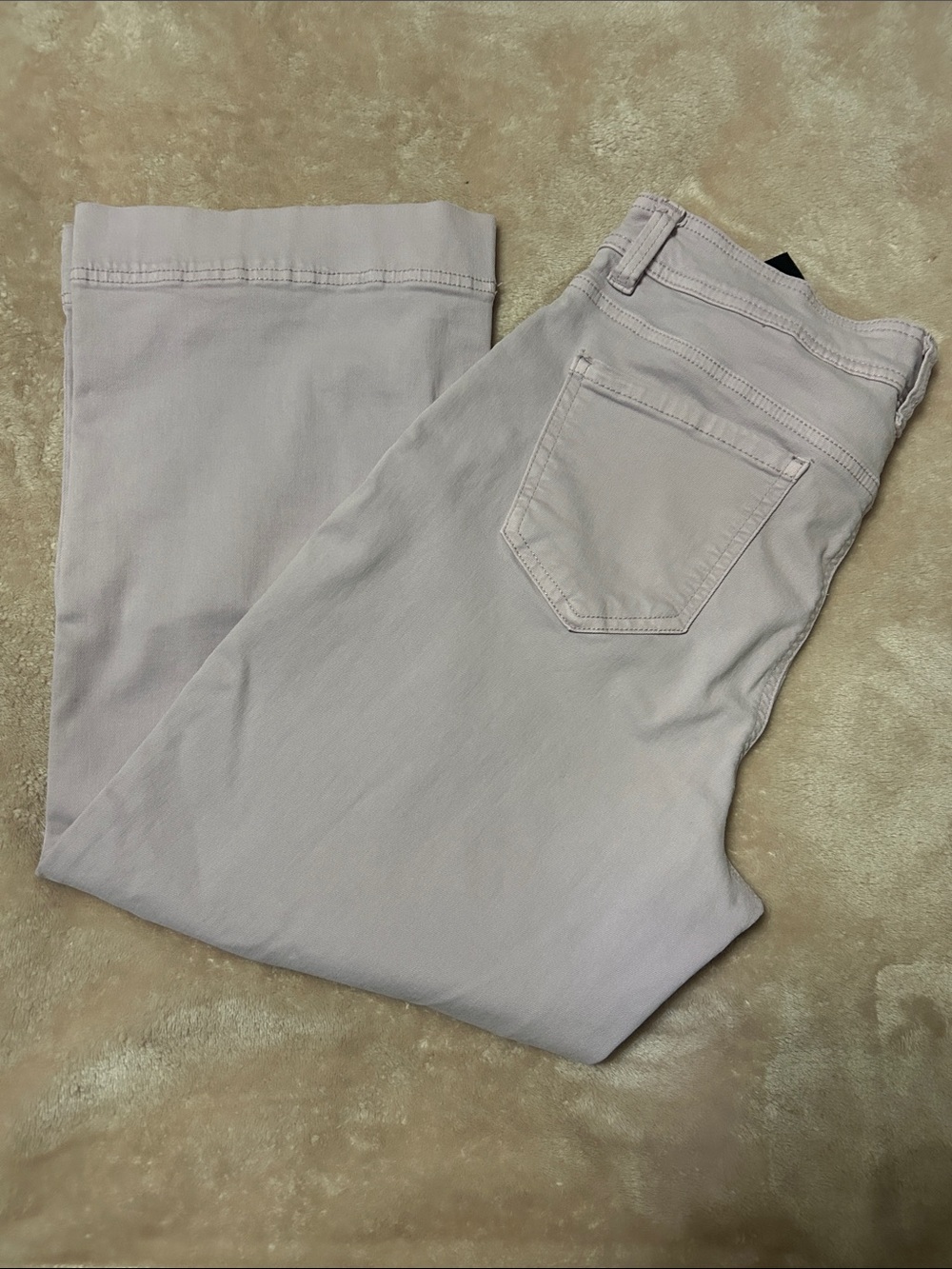 Buffalo David Bitton Pastel Lavender Crop Jeans with Branded Button